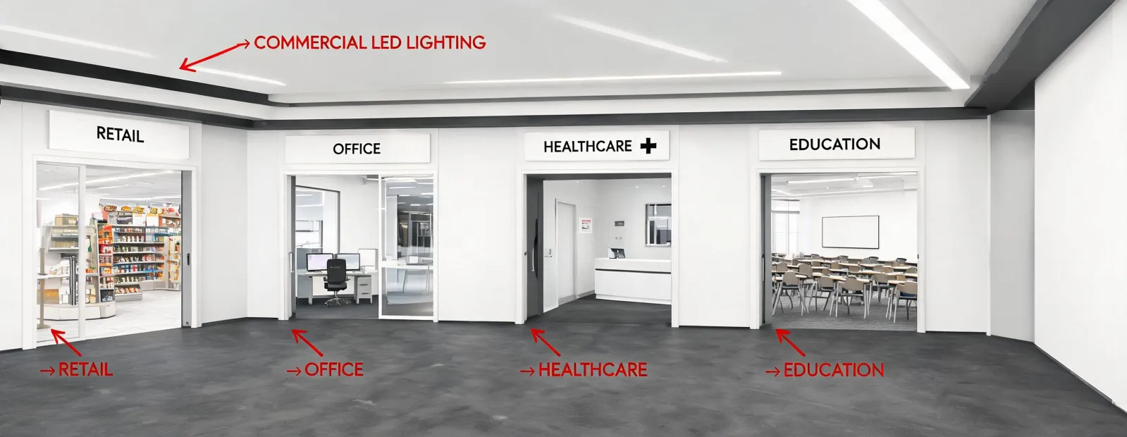 commercial building lighting applications