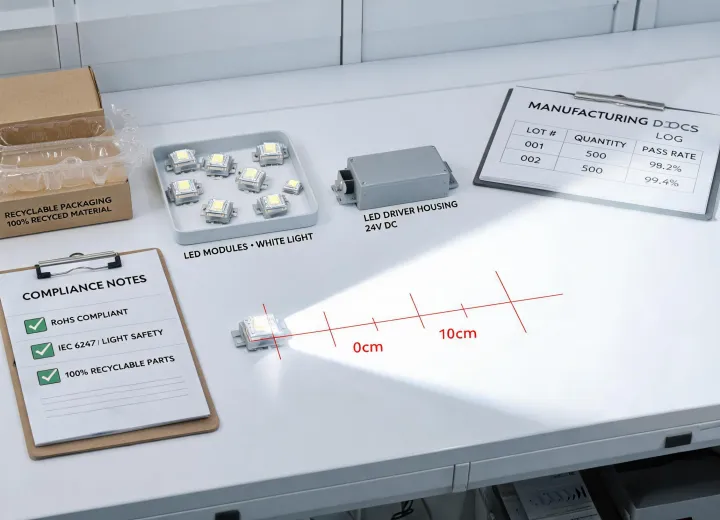 efficient LED lighting components and recycling notes